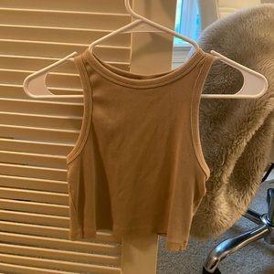 H and M brown crop top